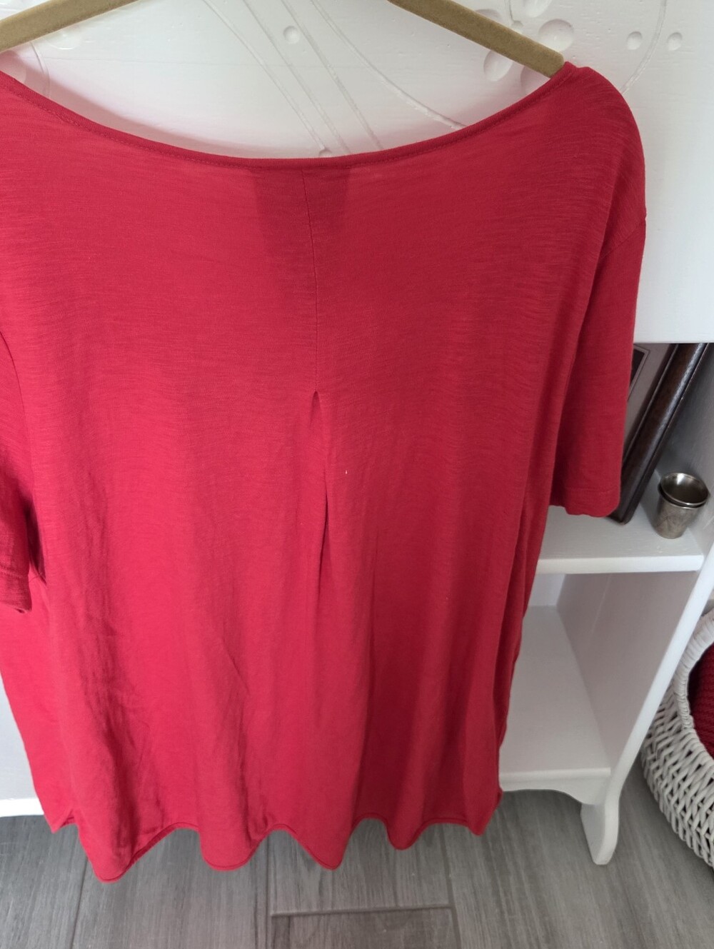 J. Jill Bright Red Short-Sleeve Boatneck Top